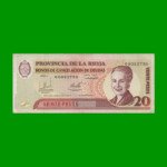 BONO DE LA RIOJA $20,00 SERIE A, EC 365, AÑO 2001, ESTADO MUY BUENO- .-