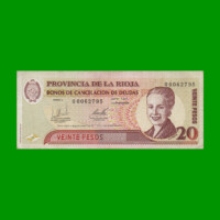 BONO DE LA RIOJA $20,00 SERIE A, EC 365, AÑO 2001, ESTADO MUY BUENO- .-