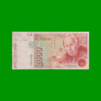 BILLETE DE ESPAÑA 2.000 PESETAS, PICK 162, AÑO 1992 ESTADO BUENO .-