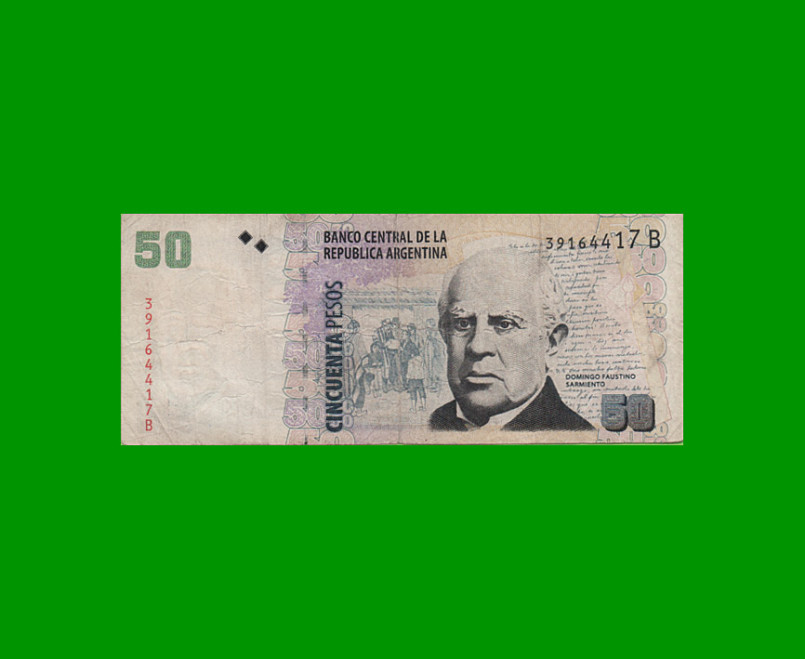 PESOS CONVERTIBLES 2do DISEÑO $50,00, BOT 3612, AÑO 2004, ESTADO BUENO.-