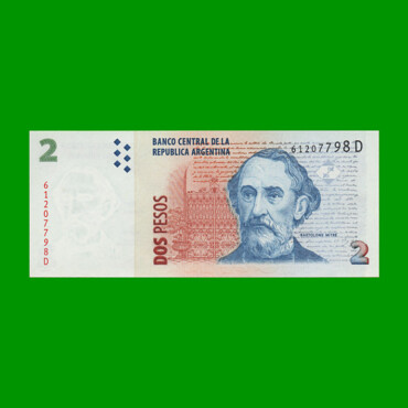 PESOS CONVERTIBLES 2do DISEÑO $2,00, BOT 3212 AÑO 2002, ESTADO SIN CIRCULAR.-