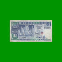 BILLETE DE SINGAPUR 1 DOLAR, PICK 18, ESTADO BUENO+ .-