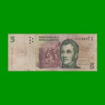 PESOS CONVERTIBLES 2do DISEÑO $5,00, BOT 3310, AÑO 2002, ESTADO BUENO.-