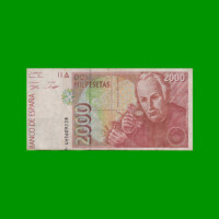 BILLETE DE ESPAÑA 2.000 PESETAS, PICK 164, AÑO 1992, ESTADO MUY BUENO- .-