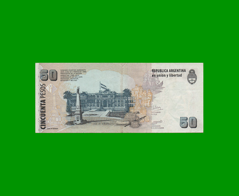 PESOS CONVERTIBLES 2do DISEÑO $50,00, BOT 3614, AÑO 2005, ESTADO MUY BUENO+ .- - Imagen 2