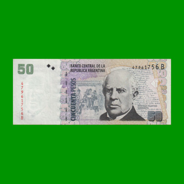 PESOS CONVERTIBLES 2do DISEÑO $50,00, BOT 3614, AÑO 2005, ESTADO MUY BUENO+ .-
