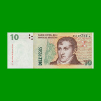 PESOS CONVERTIBLES 2do DISEÑO $10,00, BOT 3436, AÑO 2011, ESTADO EXCELENTE.-