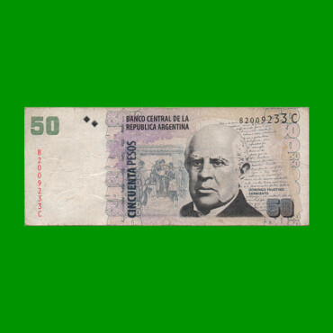 PESOS CONVERTIBLES 2do DISEÑO $50,00, BOT 3621a, AÑO 2010, ESTADO  BUENO.-