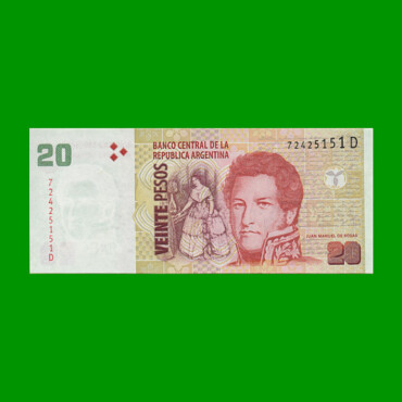 PESOS CONVERTIBLES 2do DISEÑO $20,00, BOT 3525, AÑO 2014, ESTADO EXCELENTE+ .-