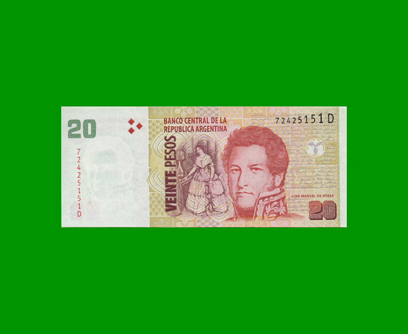 PESOS CONVERTIBLES 2do DISEÑO $20,00, BOT 3525, AÑO 2014, ESTADO EXCELENTE+ .-