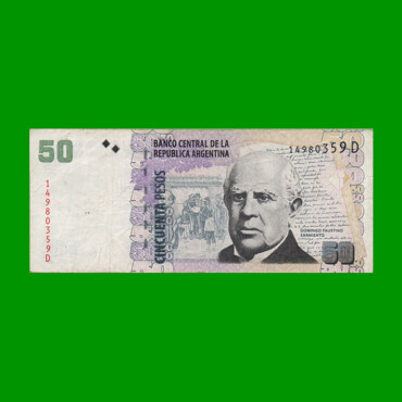 PESOS CONVERTIBLES 2do DISEÑO $50,00, BOT 3622a, AÑO 2010, ESTADO BUENO+ .-