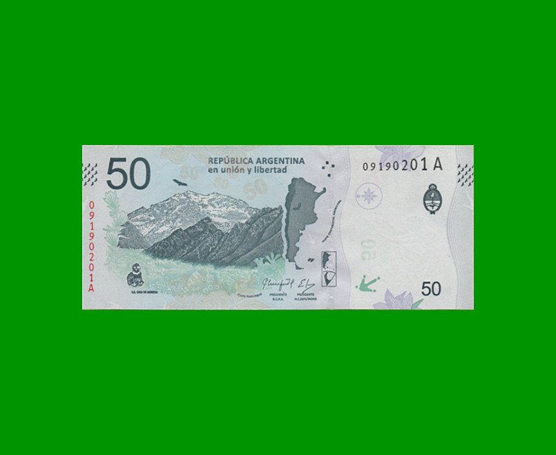 PESOS 3er DISEÑO $50,00, BOT 5201, AÑO 2018, ESTADO EXCELENTE+.- - Imagen 2