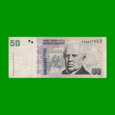 PESOS CONVERTIBLES 2do DISEÑO $50,00, BOT 3624, AÑO 2011, ESTADO BUENO+.-
