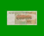 BILLETE DE YUGOSLAVIA 100 DINARA, PICK 105a, AÑO 1990 ESTADO BUENO+ .- - Imagen 2