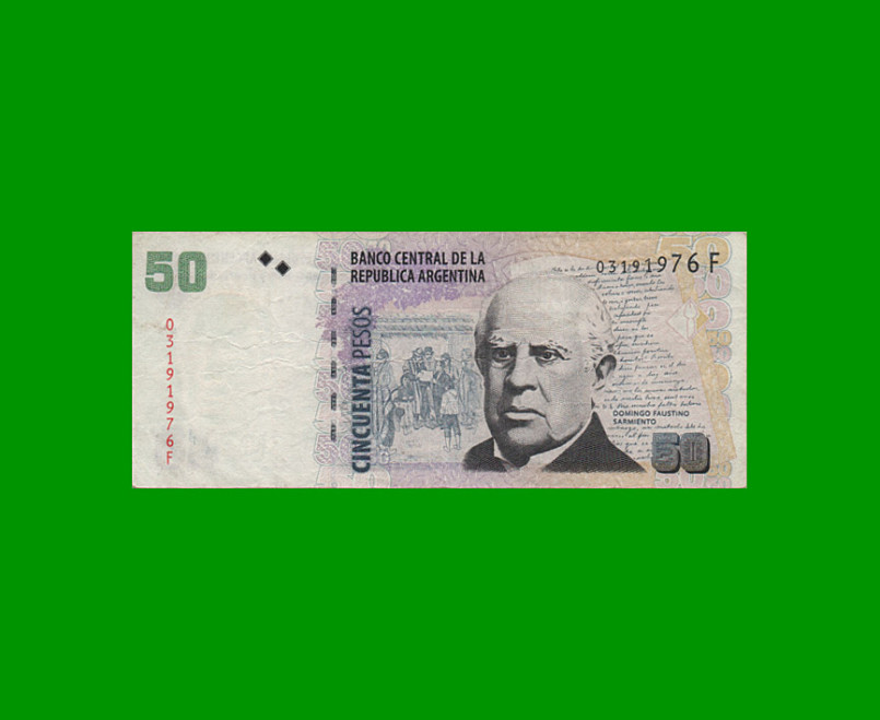 PESOS CONVERTIBLES 2do DISEÑO $50,00, BOT 3626, AÑO 2011, ESTADO BUENO+.-