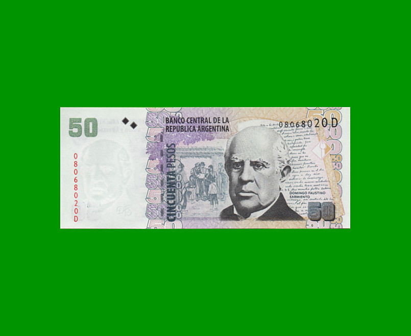 PESOS CONVERTIBLES 2do DISEÑO $50,00, BOT 3622a, AÑO 2010, ESTADO EXCELENTE.-