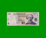 BONO NACIONAL $ 10,00, EC 205, AÑO 2001, ESTADO BUENO .-