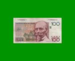 BILLETE DE BELGICA 100 FRANCOS, PICK 142 AÑO 1823-1894 ESTADO BUENO .-