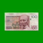 BILLETE DE BELGICA 100 FRANCOS, PICK 142 AÑO 1823-1894 ESTADO BUENO .-