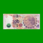 PESOS 3er DISEÑO $100,00, BOT 4328, AÑO 2015, ESTADO EXCELENTE+.-