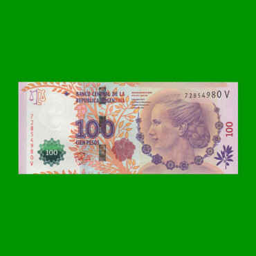 PESOS 3er DISEÑO $100,00, BOT 4328, AÑO 2015, ESTADO EXCELENTE+.-