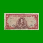 BILLETE DE CHILE 5 ESCUDOS, PICK 138, AÑO 1964, ESTADO BUENO .-