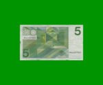BILLETE DE HOLANDA 5 GULDEN, PICK 95, AÑO 1944, ESTADO MUY BUENO- .- - Imagen 2