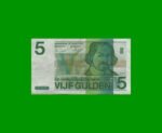 BILLETE DE HOLANDA 5 GULDEN, PICK 95, AÑO 1944, ESTADO MUY BUENO- .-
