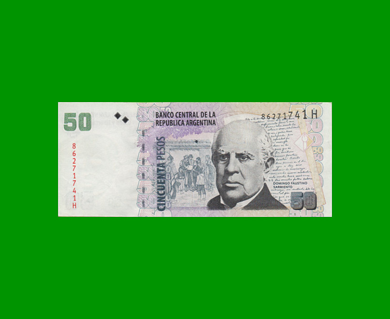 PESOS CONVERTIBLES 2do DISEÑO $50,00, BOT 3634, AÑO 2014, ESTADO MUY BUENO+ .-