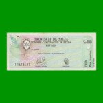 BONO DE SALTA $a100,00, EC 001, AÑO 1985, ESTADO EXCELENTE +.