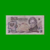 BILLETE DE AUSTRIA 50 SCHILLING, PICK 143, AÑO 1970, ESTADO  BUENO+ .-