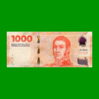 HEROÍNAS Y HÉROES DE LA PATRIA, $1.000 BOT 7002, AÑO 2023, SERIE B SIN CIRCULAR.-