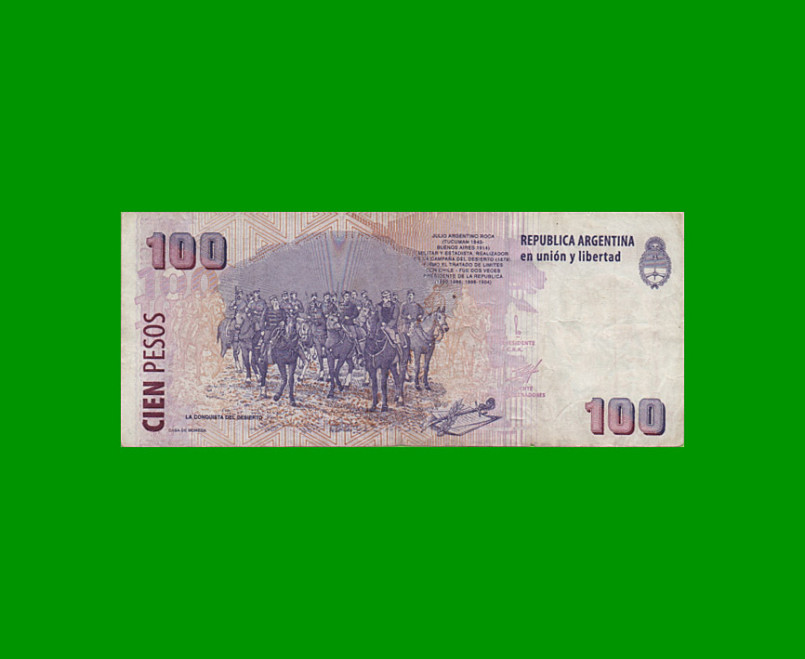 PESOS CONVERTIBLES 2do DISEÑO $100,00, BOT 3701, AÑO 1999, ESTADO MUY BUENO- .- - Imagen 2