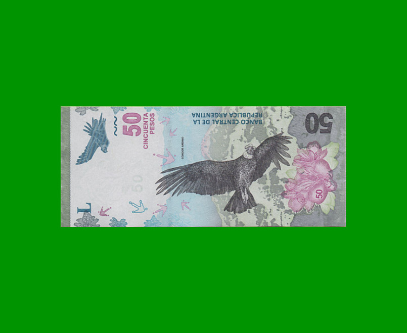 PESOS 3er DISEÑO $50,00, BOT 5205, AÑO 2019, ESTADO SIN CIRCULAR.-