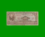 BILLETE DE MEXICO $100,00 PICK 61 i, AÑO 1972, ESTADO BUENO+ .-