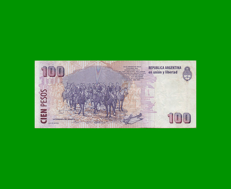 PESOS CONVERTIBLES 2do DISEÑO $100,00, BOT 3701, AÑO 1999, ESTADO MUY BUENO+ .- - Imagen 2