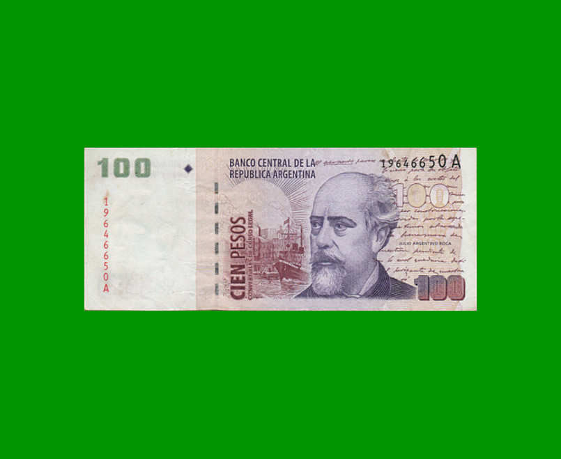 PESOS CONVERTIBLES 2do DISEÑO $100,00, BOT 3701, AÑO 1999, ESTADO MUY BUENO+ .-