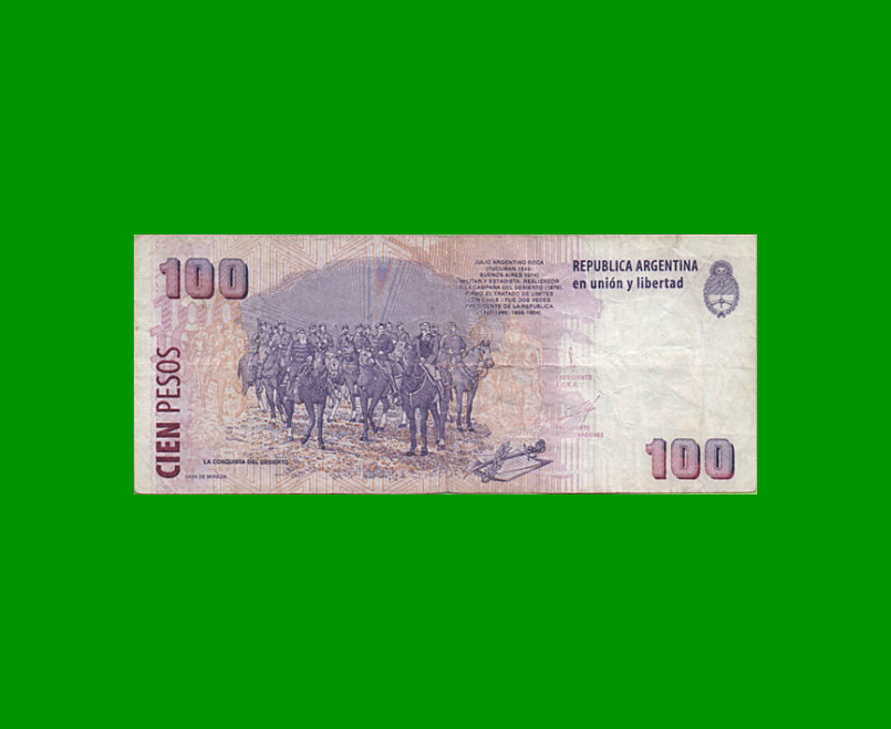 PESOS CONVERTIBLES 2do DISEÑO $100,00, BOT 3702, AÑO 2000, ESTADO BUENO+ .- - Imagen 2