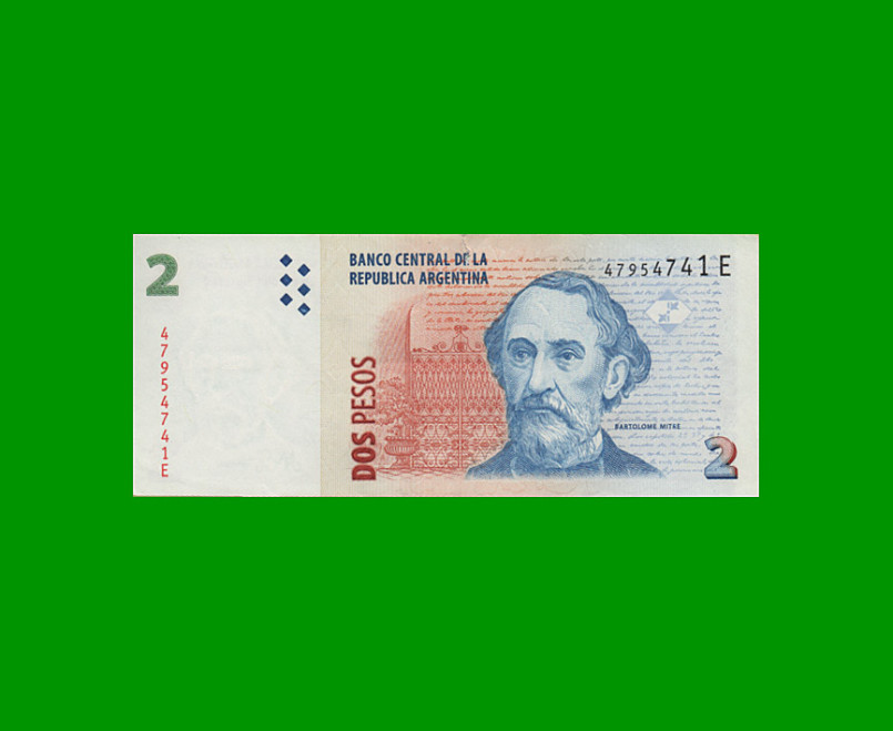 PESOS CONVERTIBLES 2do DISEÑO $2,00, BOT 3217, AÑO 2004, ESTADO EXCELENTE.-