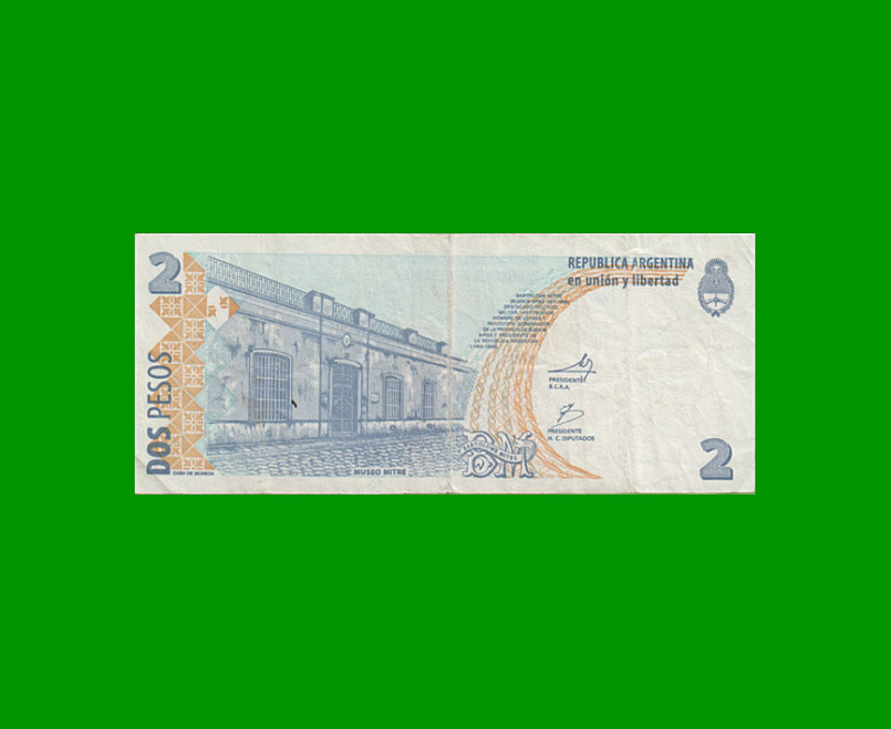 PESOS CONVERTIBLES 2do DISEÑO $2,00, BOT 3237, AÑO 2010, ESTADO MUY  BUENO. - - Imagen 2