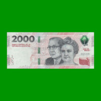 HEROÍNAS Y HÉROES DE LA PATRIA, $2.000 NUEVO DISEÑO, BOT 8001 AÑO 2023, SERIE E, SIN CIRCULAR.-