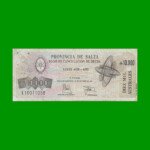 BONO DE SALTA 10.000,00 DE AUSTRALES, EC 080, AÑO 1990, ESTADO BUENO.-