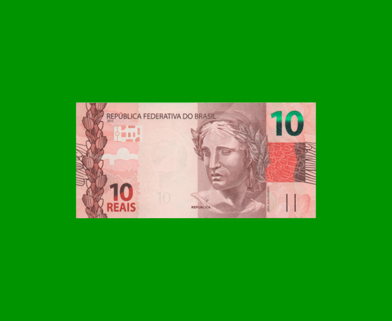 BILLETE DE BRASIL 10 REALES, PICK NEW, AÑO 2021, ESTADO SIN CIRCULAR.-