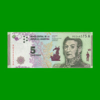 PESOS 3er DISEÑO $5,00, BOT 3901, AÑO 2015, ESTADO EXCELENTE-.-