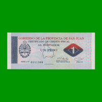 BONO DE SAN JUAN $ 1,00, EC 424, AÑO 1995, ESTADO SIN CIRCULAR.-