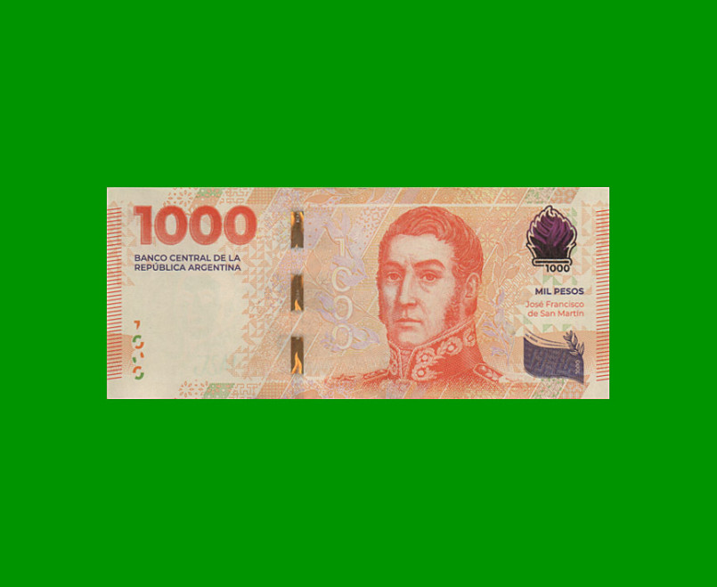 HEROÍNAS Y HÉROES DE LA PATRIA, $1.000 PICK NEW, AÑO 2023, SERIE M SIN CIRCULAR.-