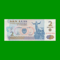BONO DE SAN LUIS, 2 SAN LUIS, EC 428, AÑO 2002, ESTADO SIN CIRCULAR.-