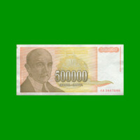 BILLETE DE YUGOSLAVIA 500.000 DINARA, PICK 143a, AÑO 1865-1927 ESTADO EXCELENTE .-