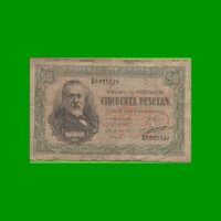 BILLETE DE ESPAÑA 50 PESETAS, PICK 117, AÑO 1940, ESTADO BUENO .-