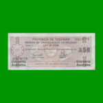 BONO DE TUCUMAN 50,00 AUSTRALES, EC 118, AÑO 1989, ESTADO MUY BUENO.-